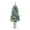 4.5ft. Pre-Lit Frosted Tip British Columbia Mountain Pine Artificial Christmas Tree In Decorative Urn, 100 Clear Lights